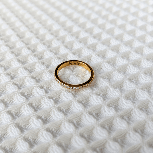Anillo Acero Dorado Personalizado