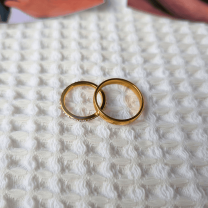 Anillo Acero Dorado Personalizado