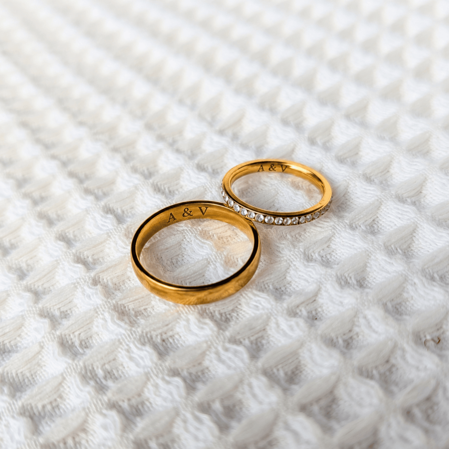 Anillo Acero Dorado Personalizado