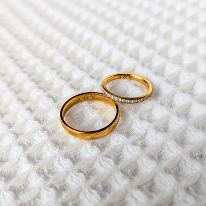 Anillo Acero Dorado Personalizado