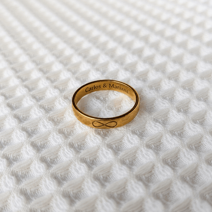 Anillo Acero Dorado Personalizado