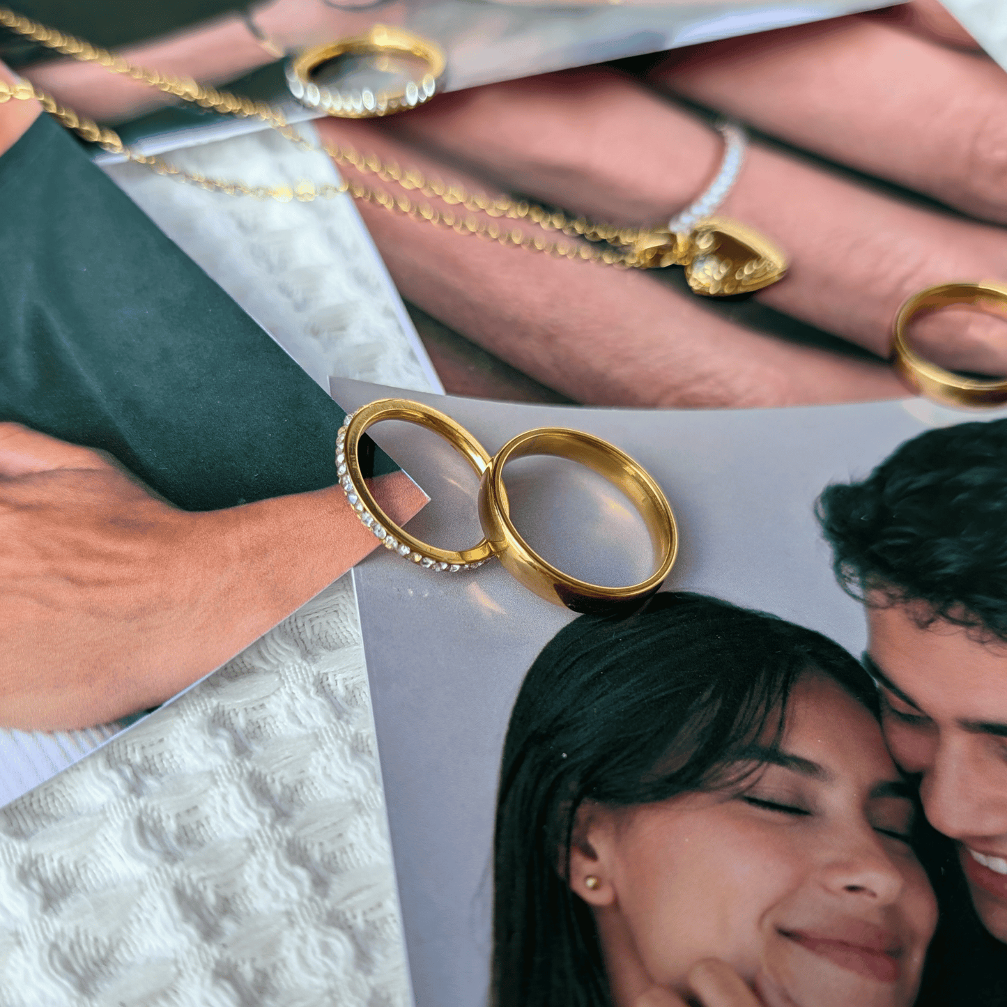 Anillo Acero Dorado Personalizado