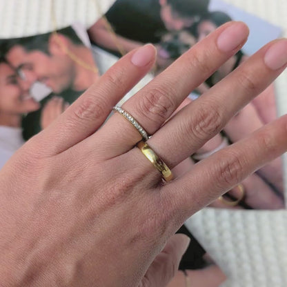 Anillo Acero Dorado Personalizado