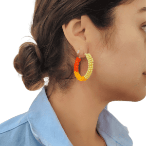 Candongas colores naranjas