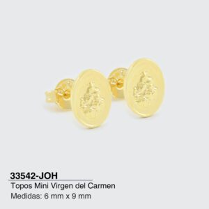 Topos Virgen del Carmen oro laminado 18k