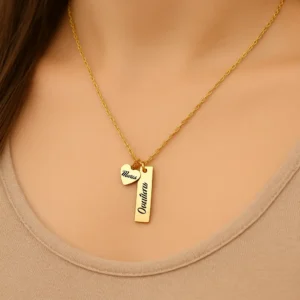Collar Personalizado Corazón Mamá