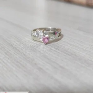 Anillo Doble Corazón En Plata