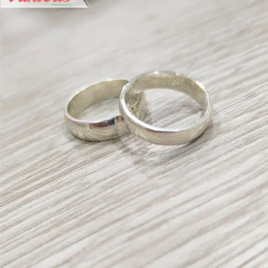 Argollas Lisas en Plata (Par)