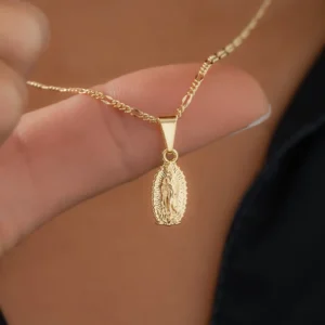 Cadena Virgen Guadalupe Oro Laminado 18k