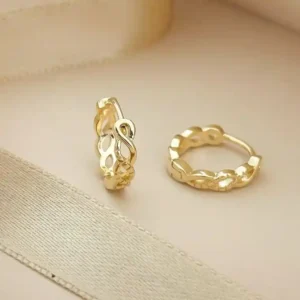 Candonguita Cubana Trenzada Oro Laminado 18k