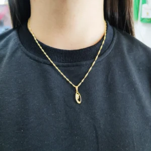 Cadena Virgen Niña Oro Laminado 18k